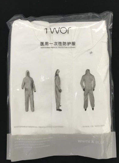 白く使い捨て可能な分離は承認される保護折り畳み式の携帯用セリウムにガウンを着せます