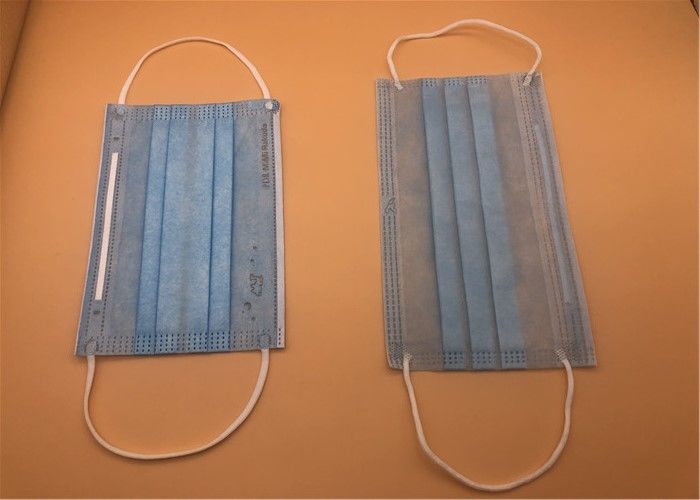 Spunlace/Spunbondのタイが付いている3Ply白い通気性の使い捨て可能なマスク
